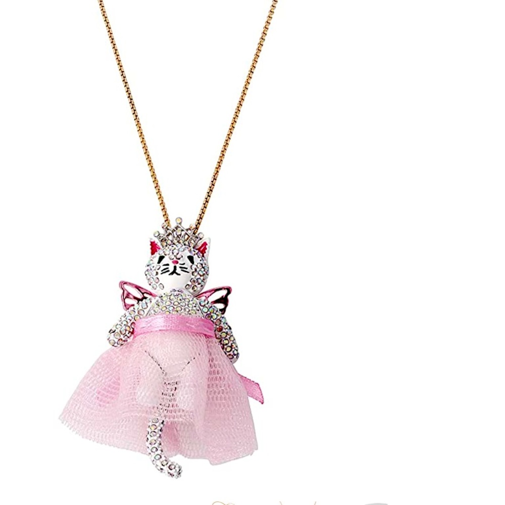 New BETSEY JOHNSON Cat Fairy Stud necklace - Picture 4 of 8